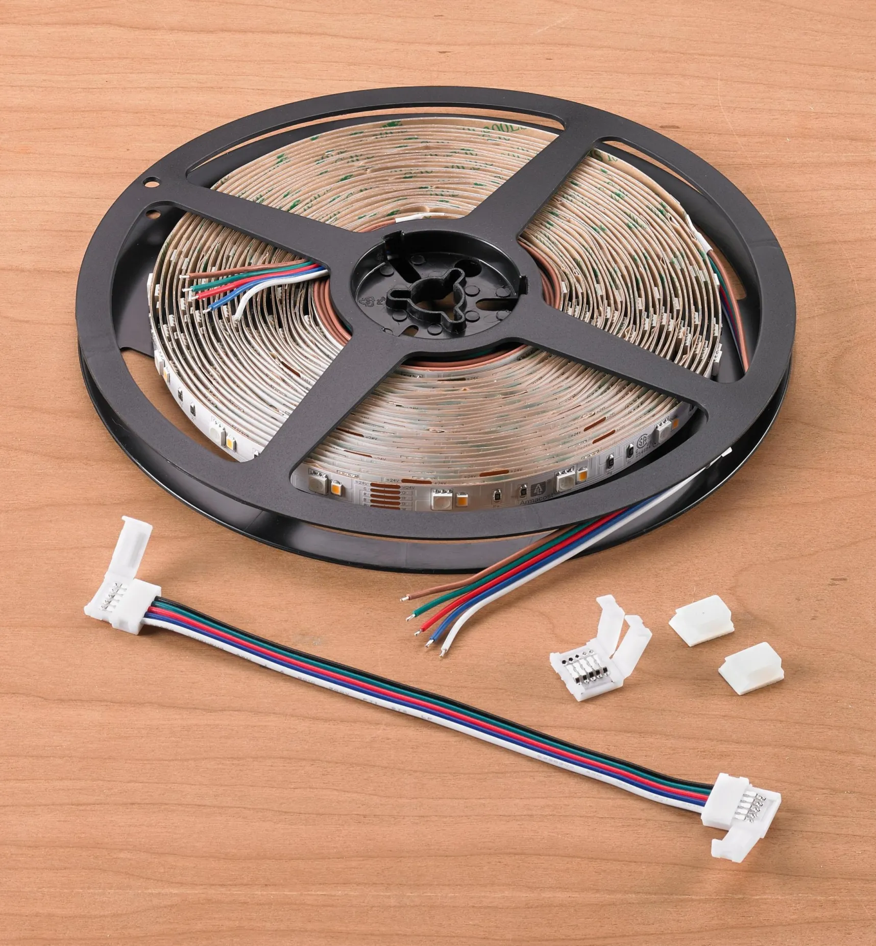 32' Color-Controlled RGB+W LED Tape Light Set, 30+30 LEDs/m Lighting
