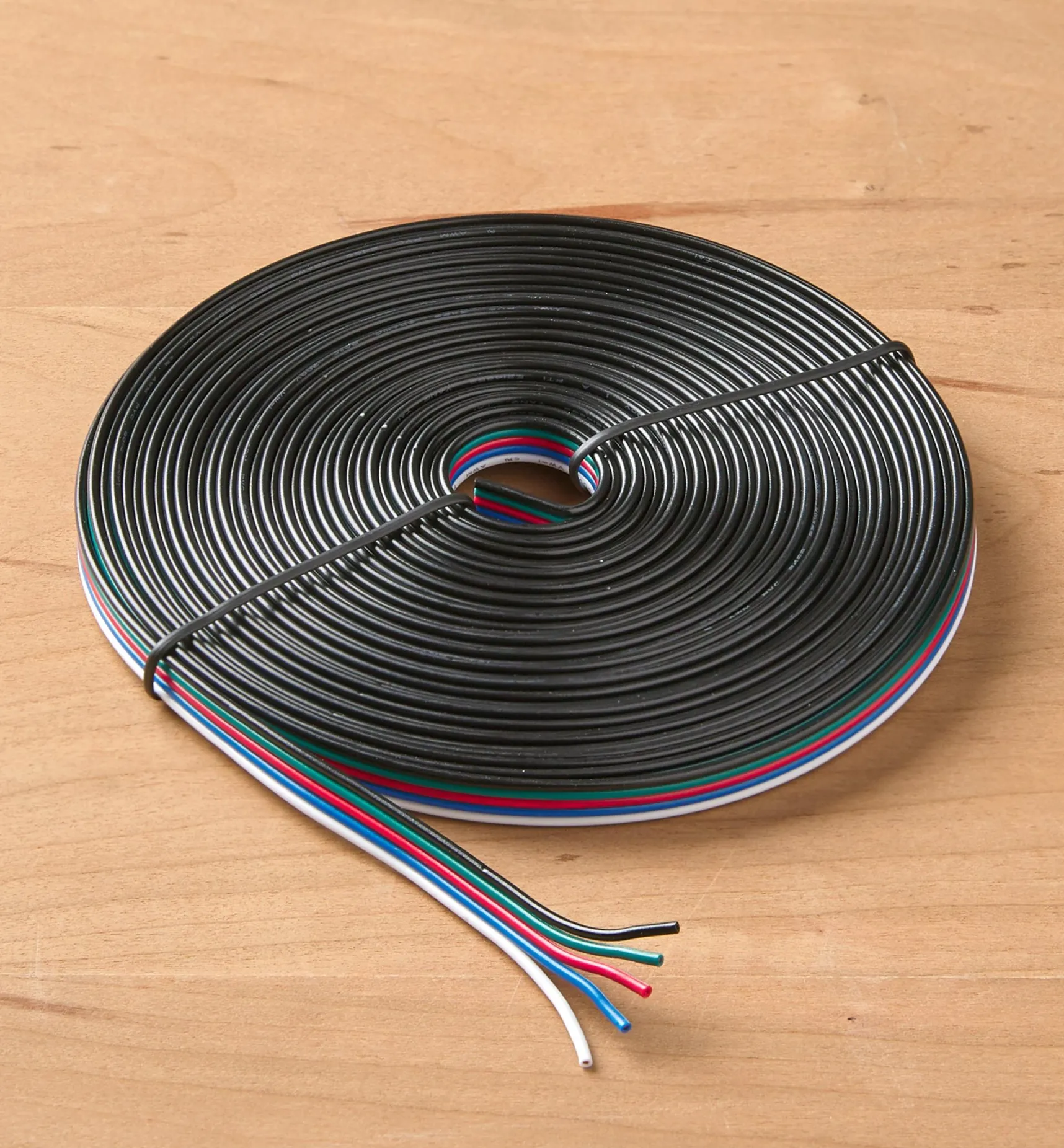 Discount 22 Ga. Five-Conductor Flat Ribbon Wire For RGB+W LED Tape Lights Lighting