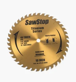 Sale 10" Titanium-Coated Saw Blades For SawStop Saws Power Tool Accessories