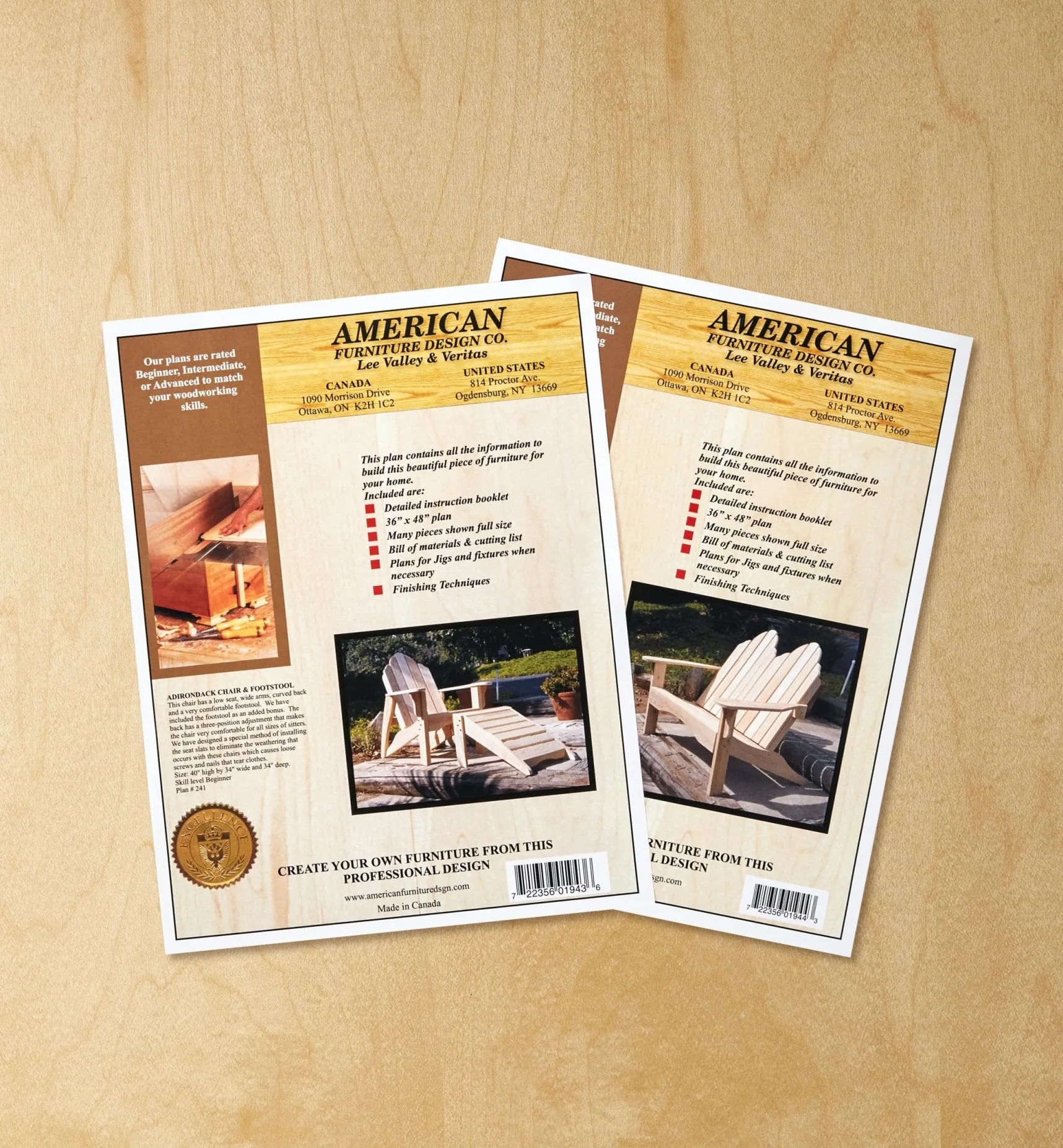 Discount Adirondack California-Style Furniture Plans Plans