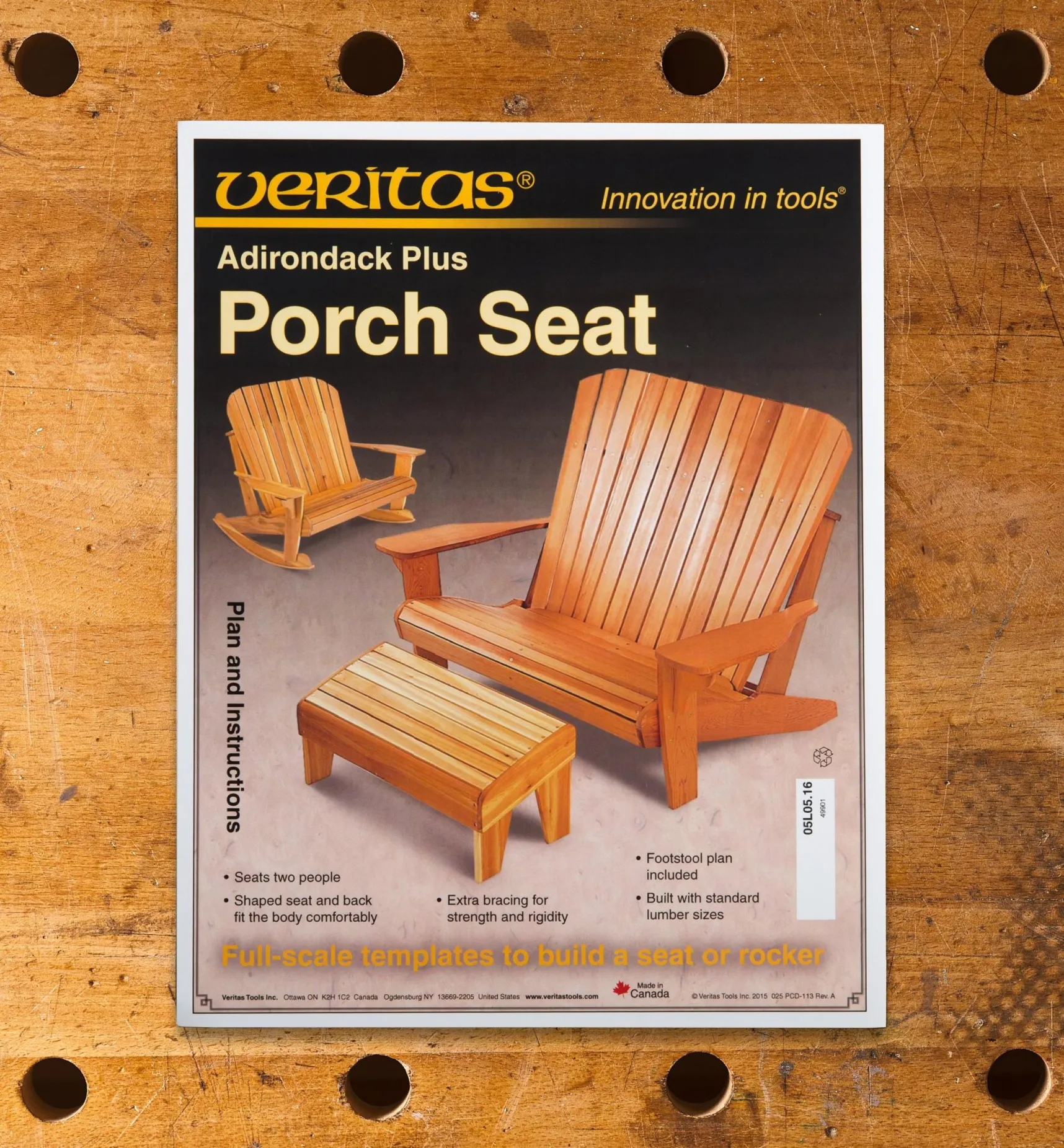 Outlet Adirondack Plus Seat/Rocker Plan Plans