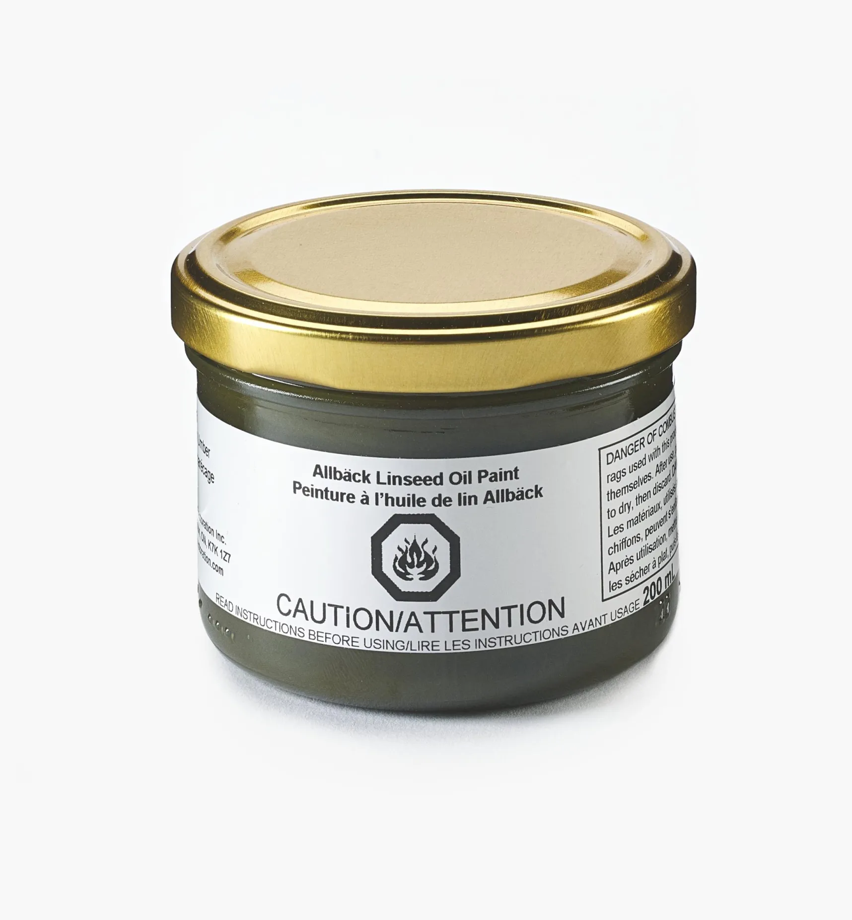 Discount Allbäck Green Umber Linseed Oil Paint Supplies