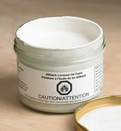 Sale Allbäck Vintage White Linseed Oil Paint Supplies