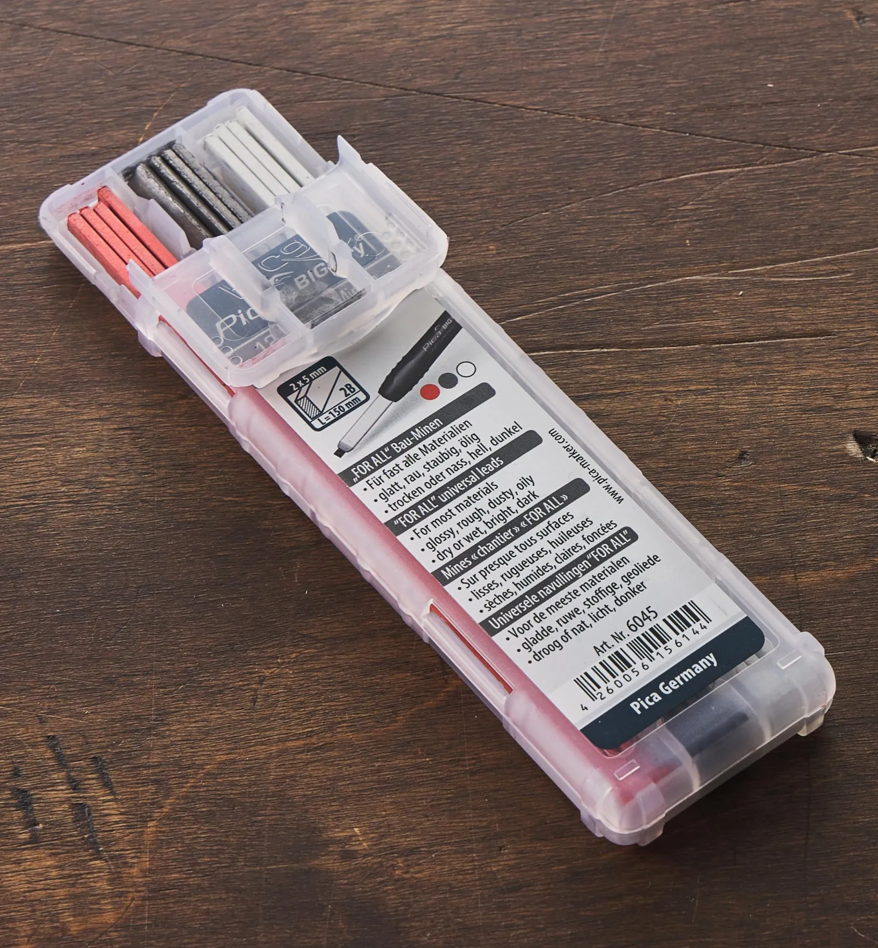 Outlet 2B Pica Replacement Leads (Graphite/White/Red) Marking & Measuring