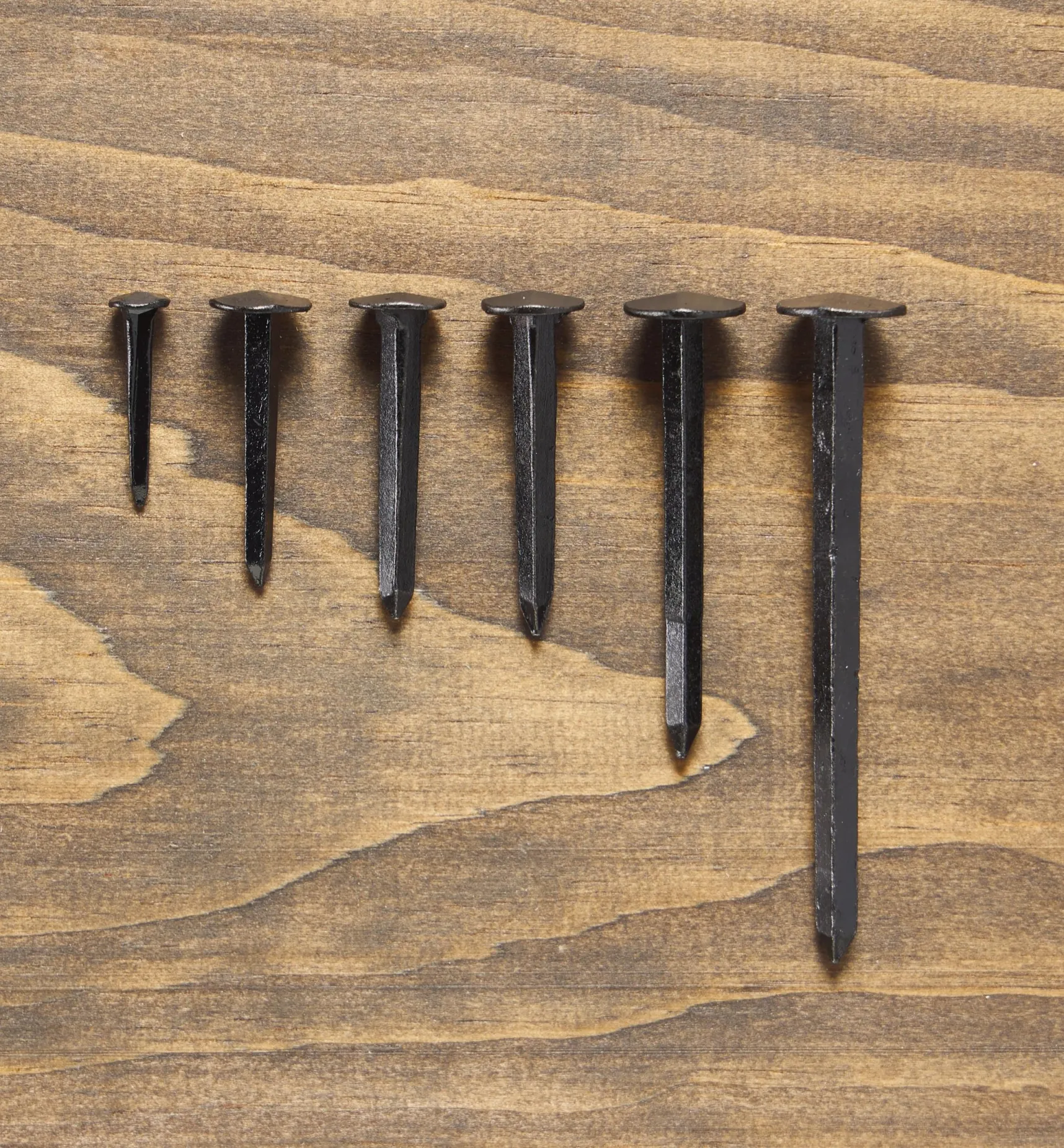 Best Black Steel Diamond-Head Forged Nails From Clouterie Rivierre, 140 Assorted Pieces Fasteners