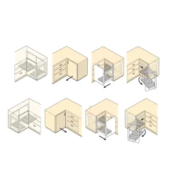 Hot Blind-Corner Unit Kitchen Hardware