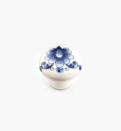 Outlet Blue Floral Ceramic Knobs Knobs
