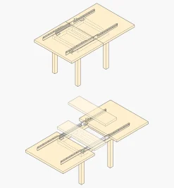 Bottom-Mount Table Slides Table Hardware