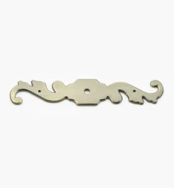New Brass Plate Scroll Escutcheon (#5) Escutcheons