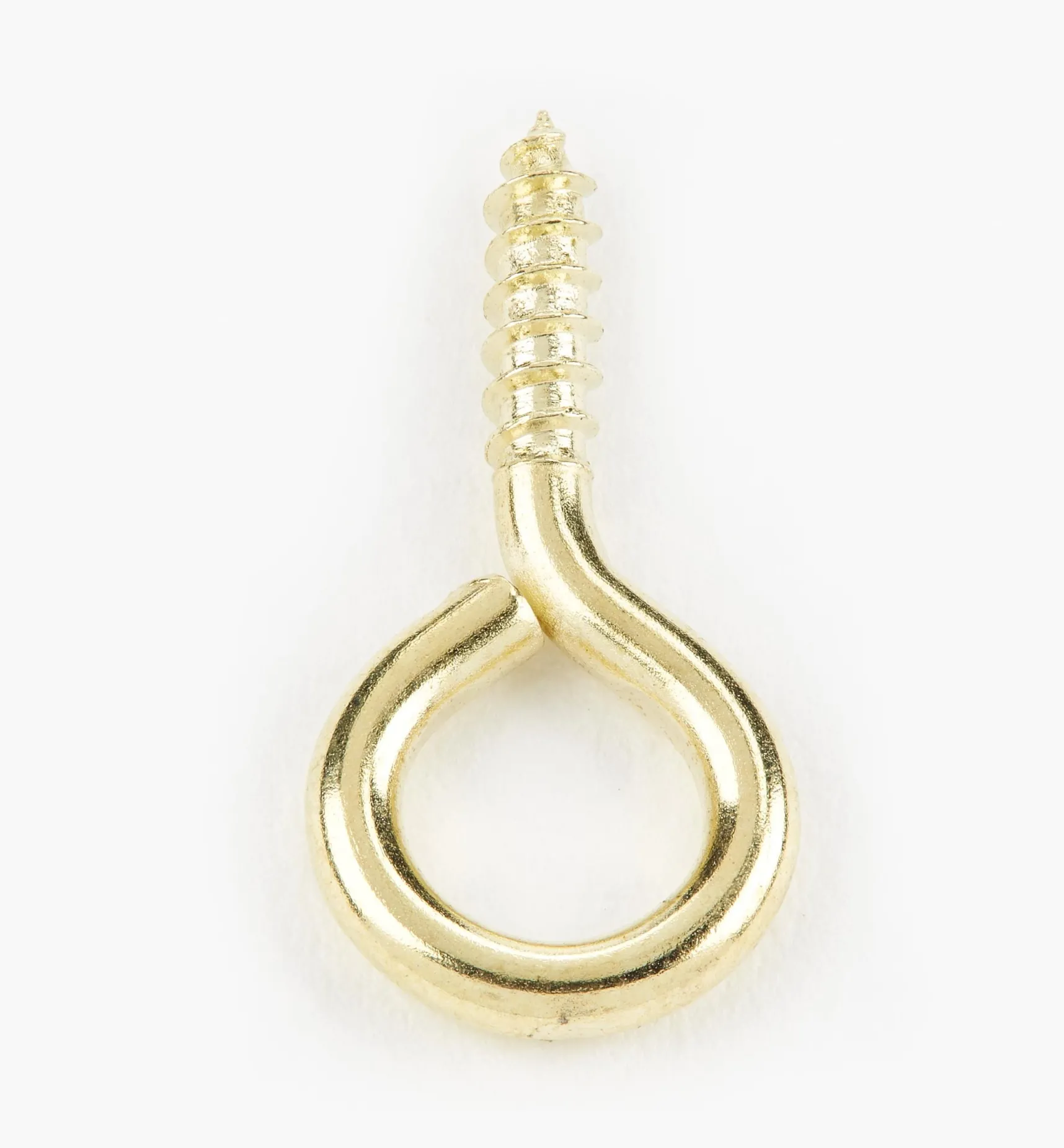 Clearance Brass-Plated Screw Eyes Hooks