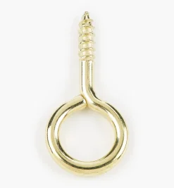 Clearance Brass-Plated Screw Eyes Hooks