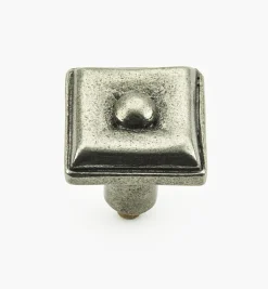 Discount Bright Pewter Square Knobs Knobs