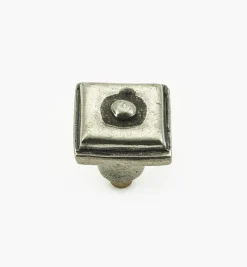 Discount Bright Pewter Square Knobs Knobs