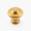 Brusso Ridged Brass Cabinet Knob Knobs
