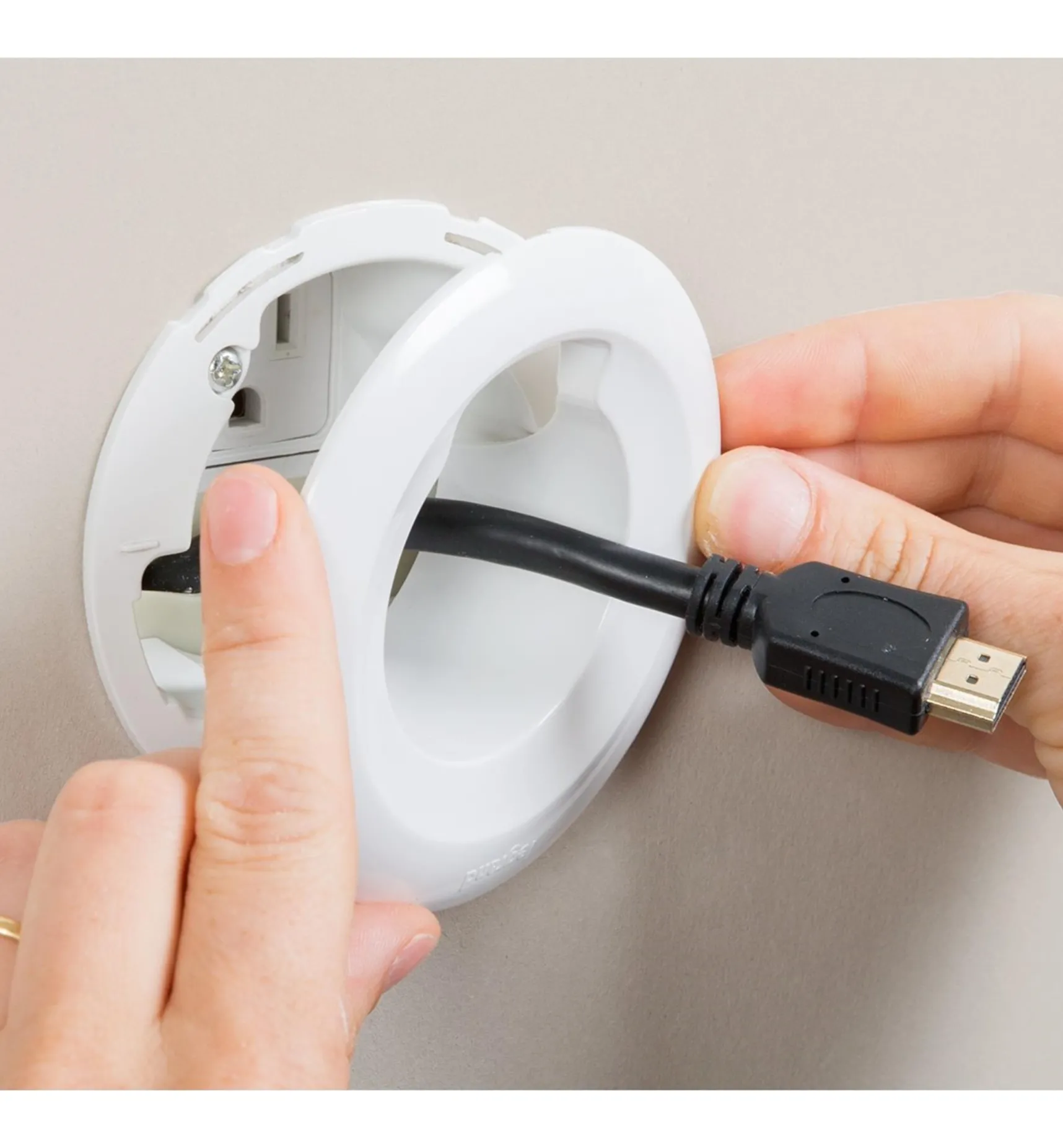 Online Cable Grommet Kit For Wall-Mounted Electronics Cable Management