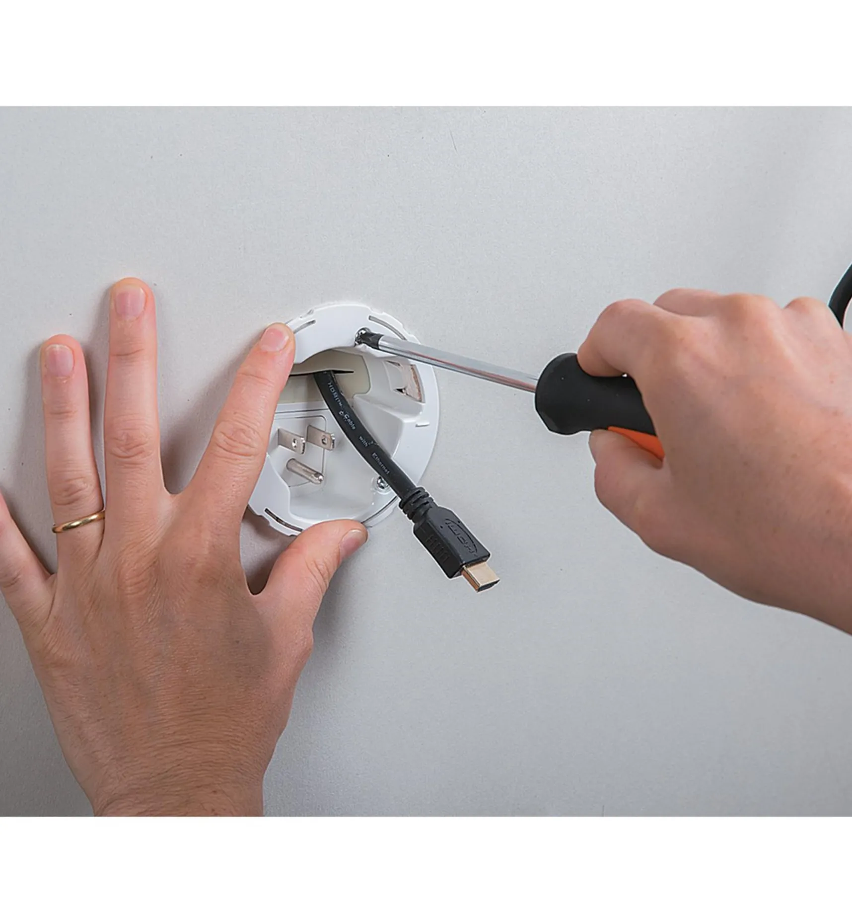 Online Cable Grommet Kit For Wall-Mounted Electronics Cable Management
