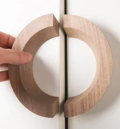 Clearance Danish Walnut Semicircular Half-Ring Pull Pulls