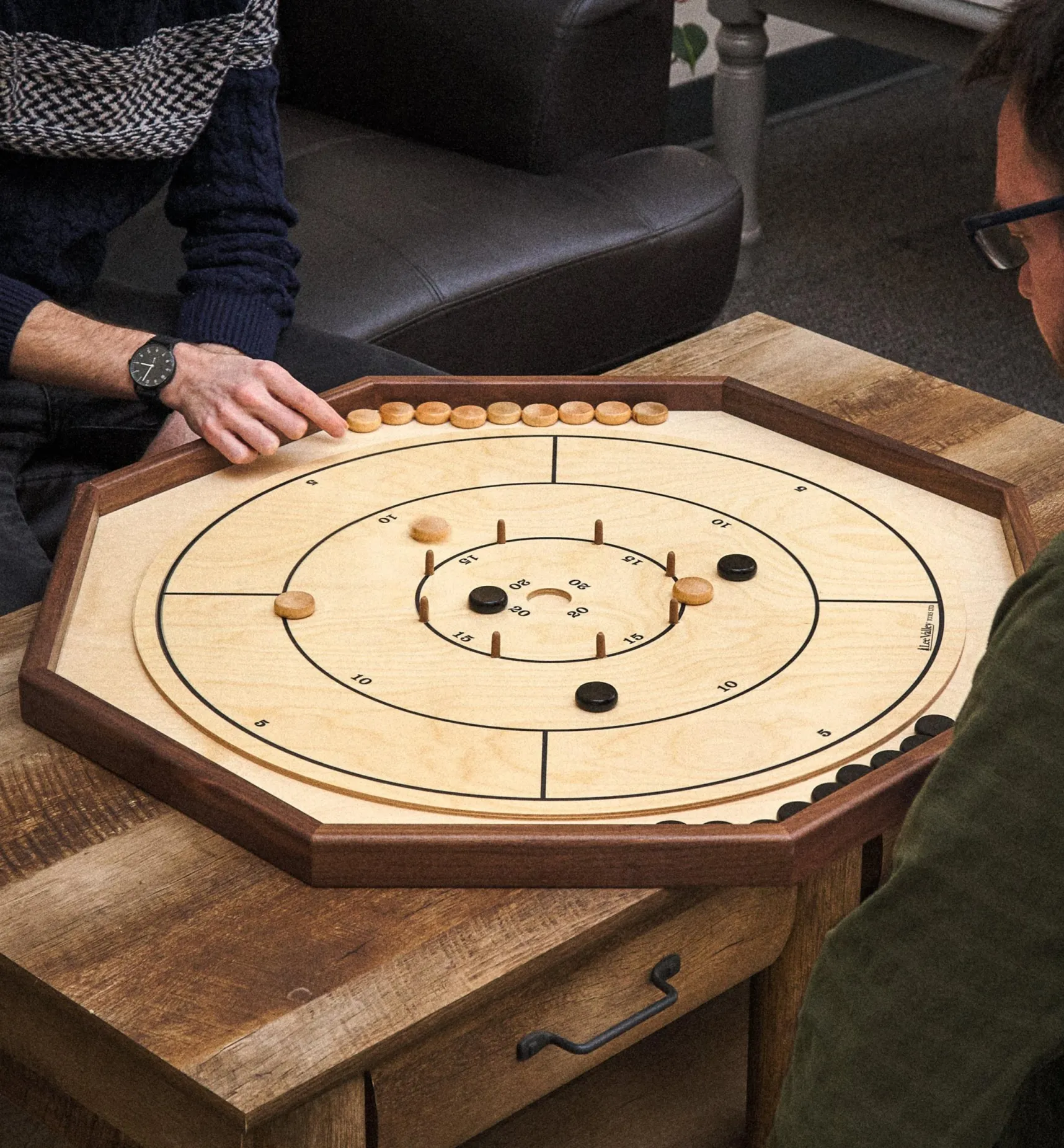 Hot Deluxe Crokinole, Checker & Chess Board Toys & Games