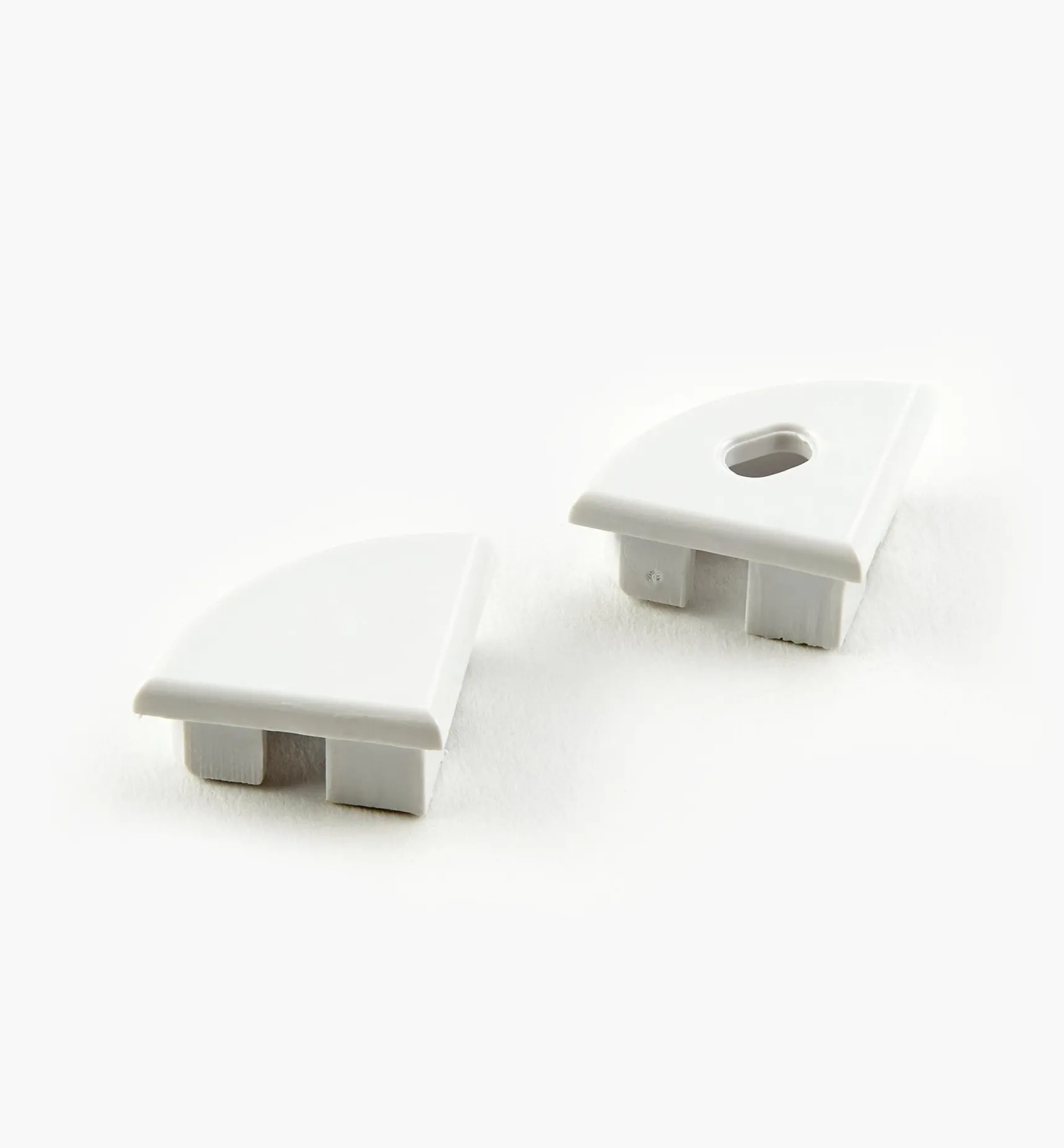 Outlet End Caps For Corner-Mount LED Tape Lighting Channels Lighting