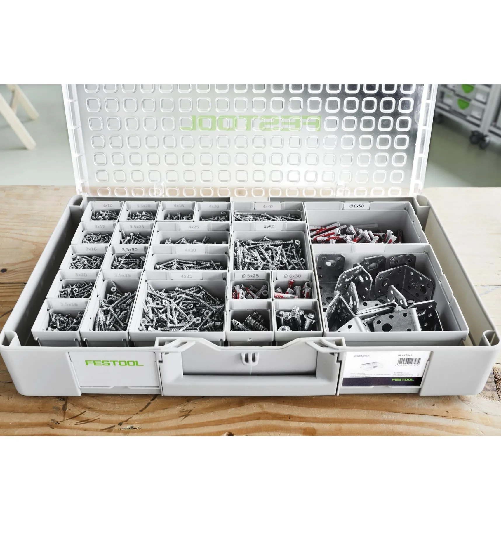 Clearance Festool Organizer SYS3 ORG L 89 With 20 Bins Workshop