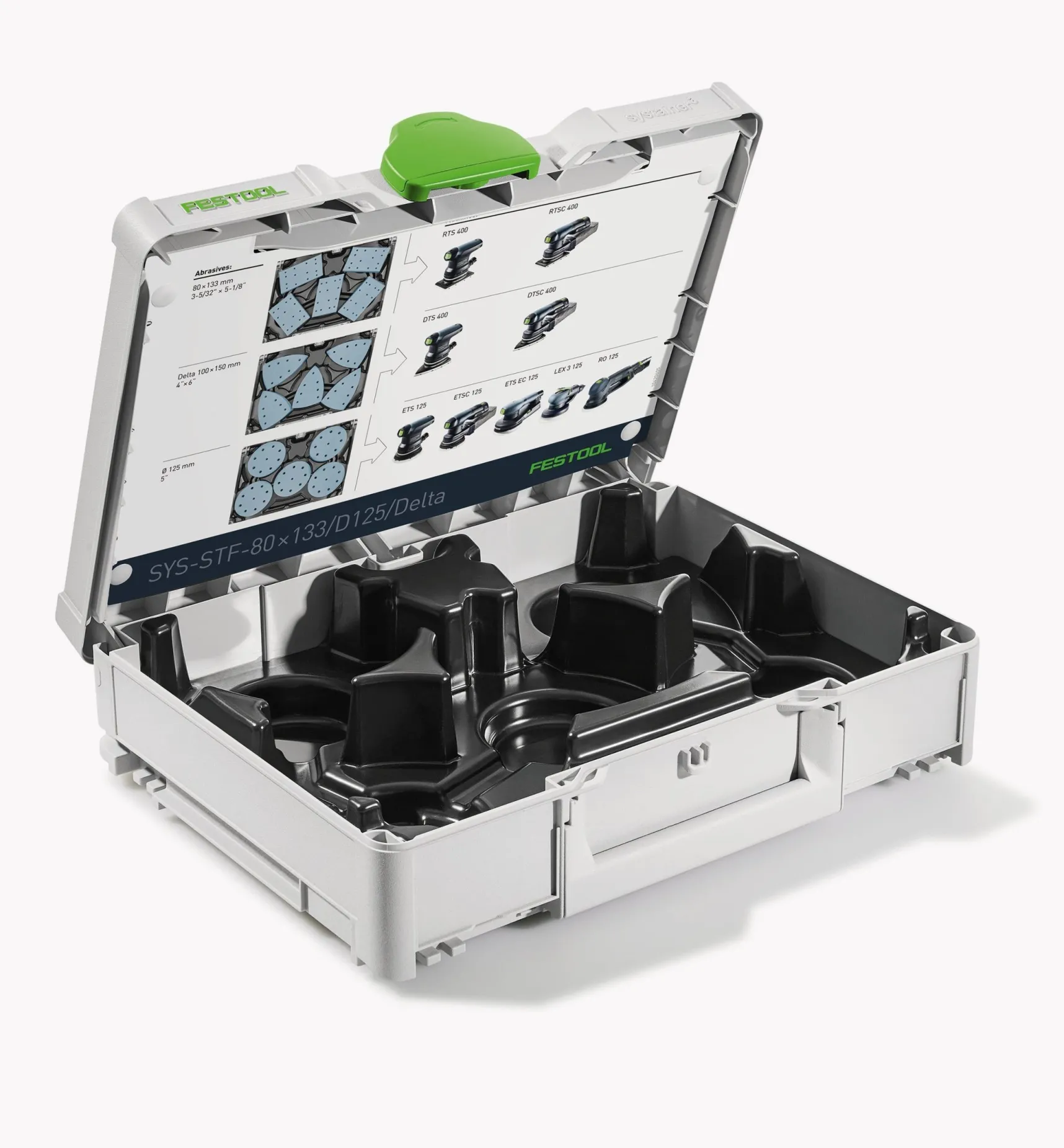 Best Festool Systainer³ Case With Insert For 80 × 133/D125/Delta Abrasives Workshop