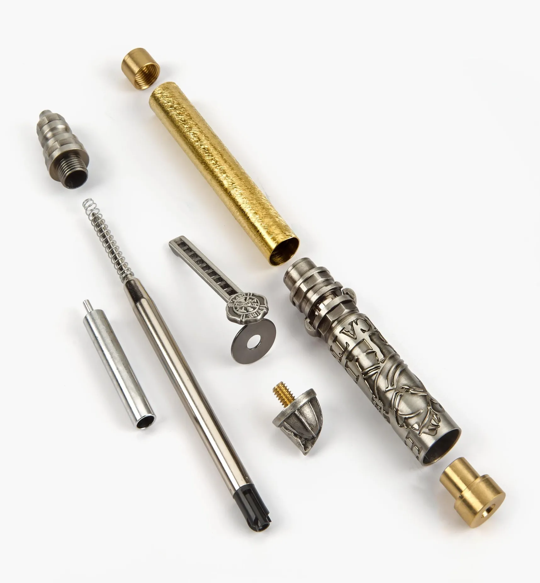 Clearance Firefighter Ballpoint Push & Lock Pen Hardware Project Supplies
