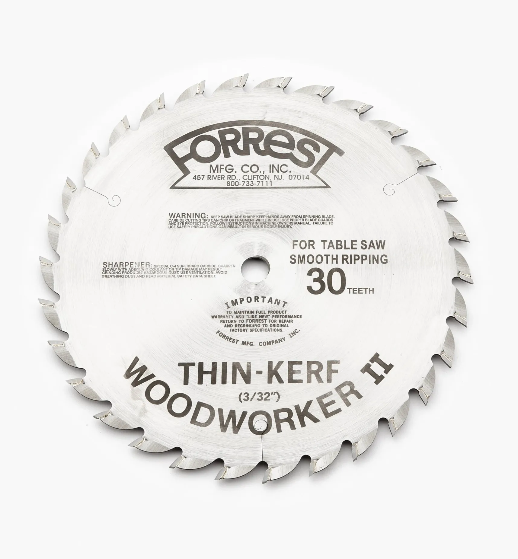 Forrest Woodworker Blades Power Tool Accessories