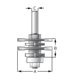 Discount Four-in-One Grooving Bit Routing