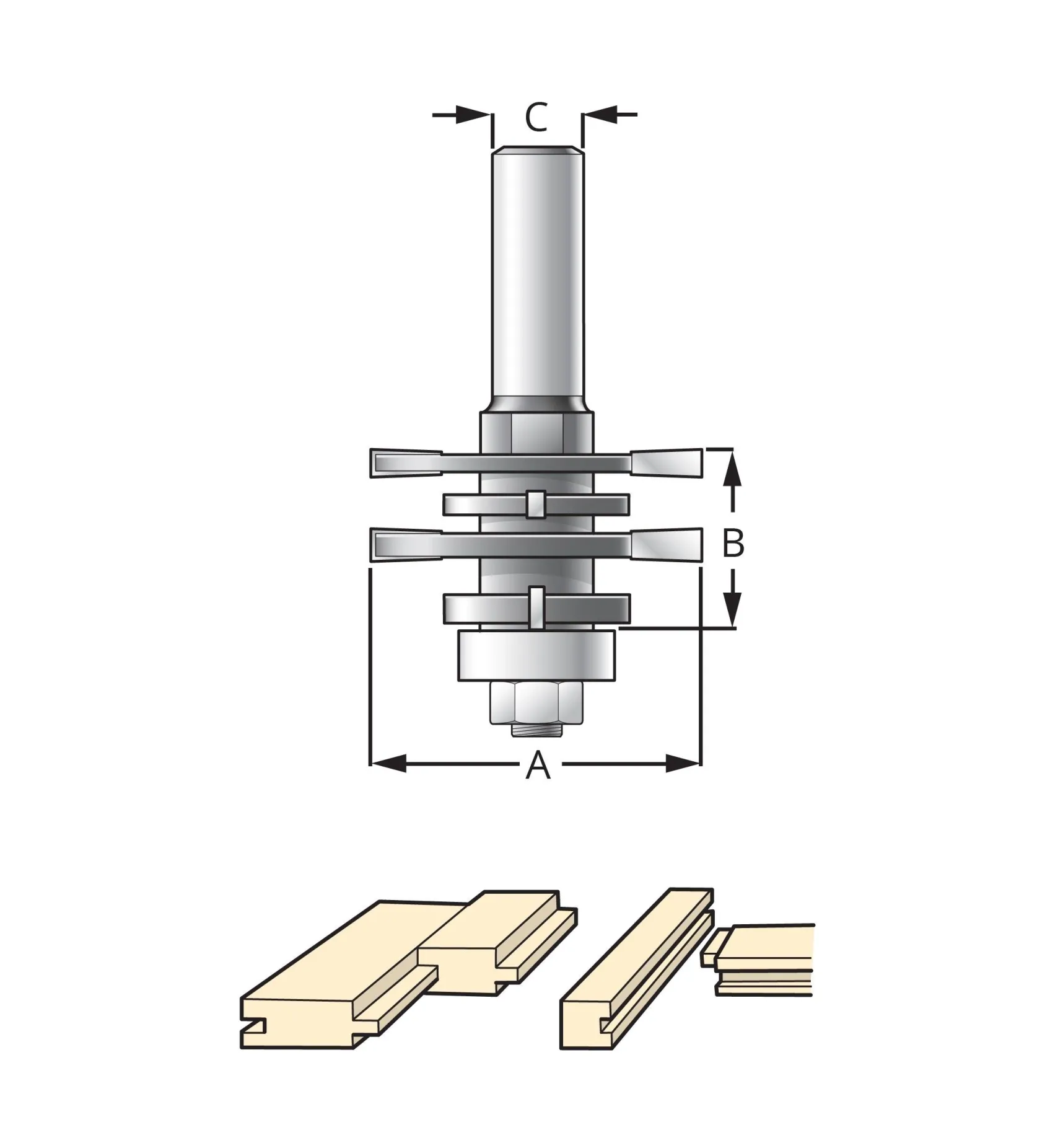 Discount Four-in-One Grooving Bit Routing
