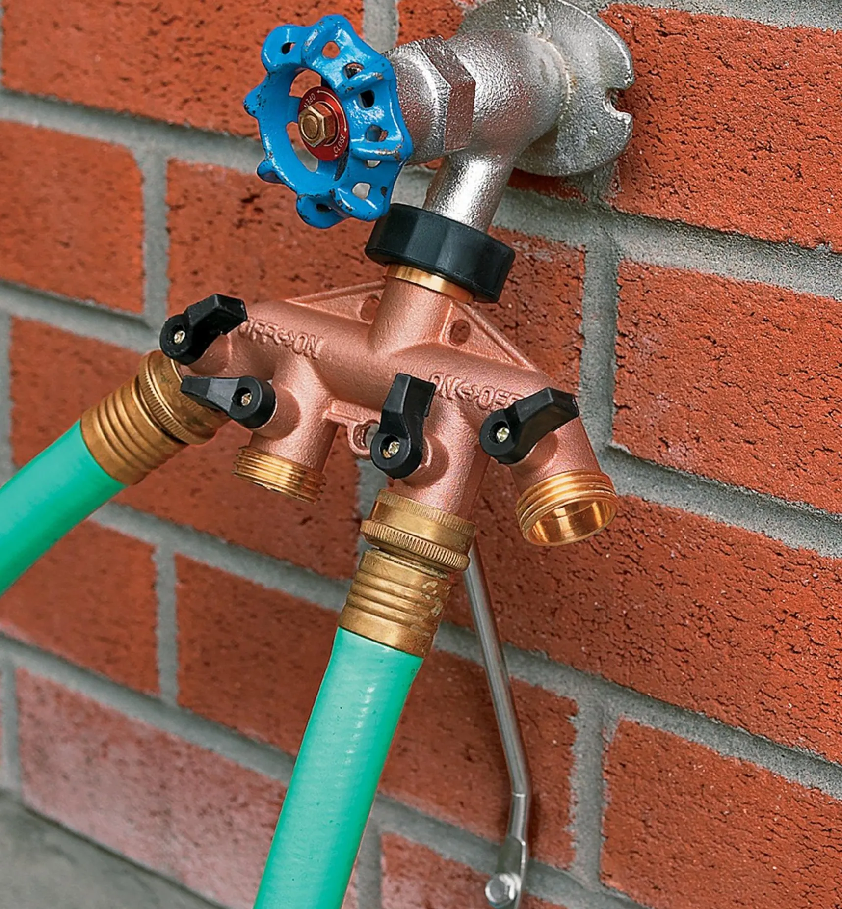 Clearance Four-Way Brass Manifold Hoses & Accessories