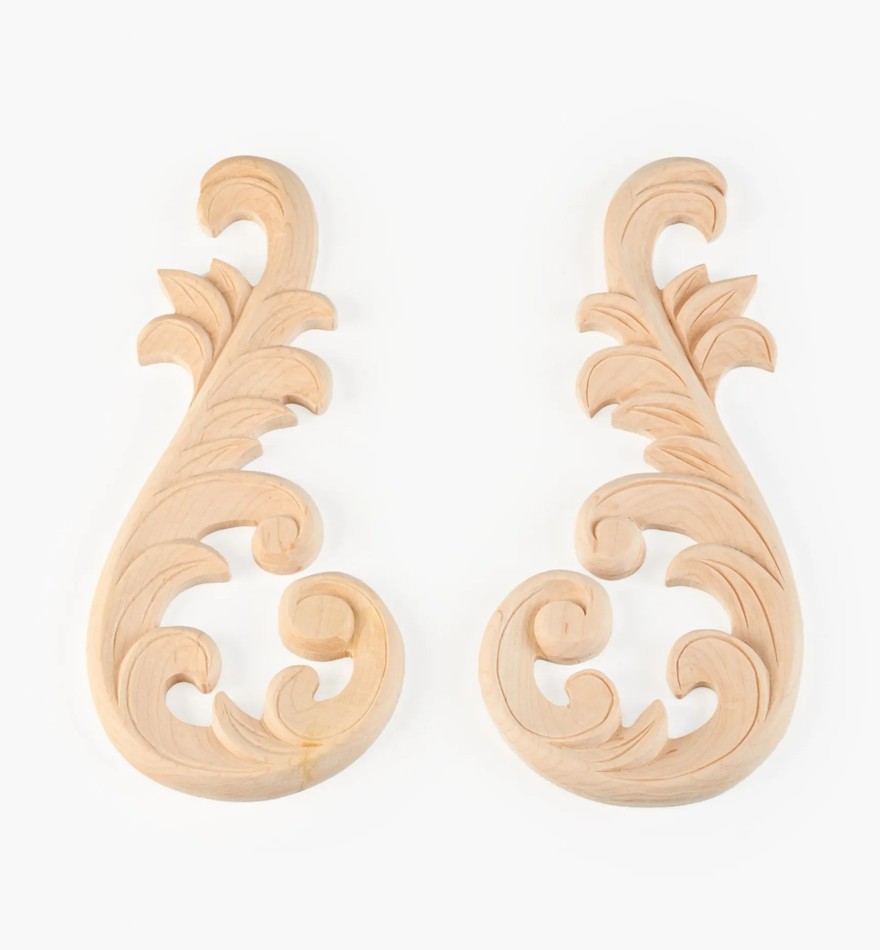 Outlet Hand-Carved Matched Wooden Scrolls Project Supplies