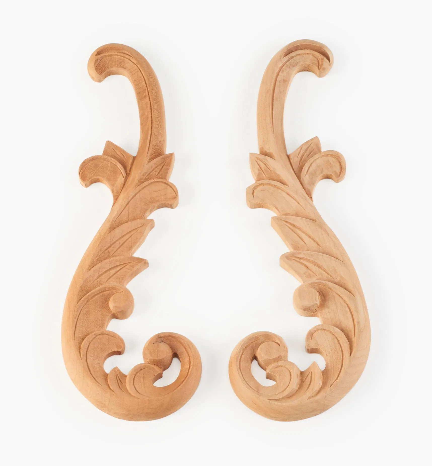 Outlet Hand-Carved Matched Wooden Scrolls Project Supplies
