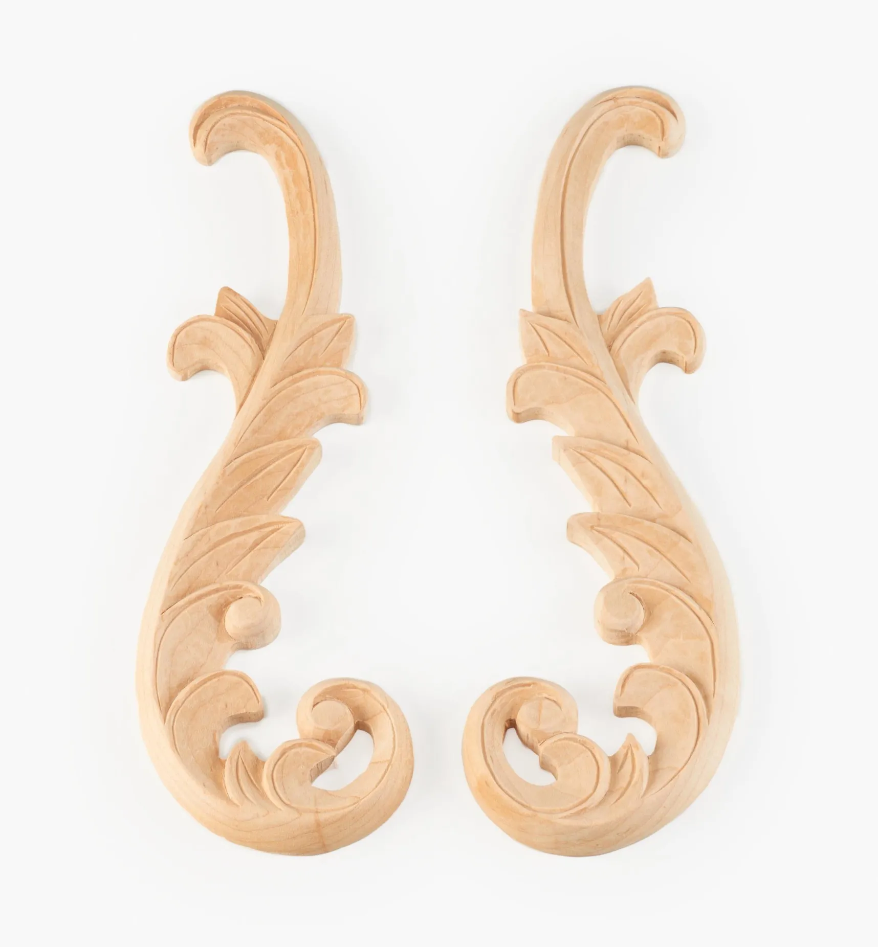 Outlet Hand-Carved Matched Wooden Scrolls Project Supplies