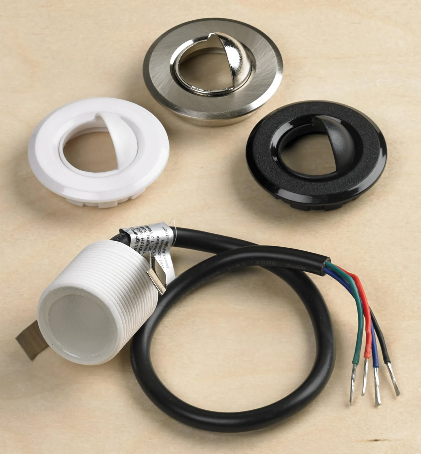 Outlet Indoor/Outdoor Color-Controlled (RGB) Mini Recessed LED Light Kit Lighting