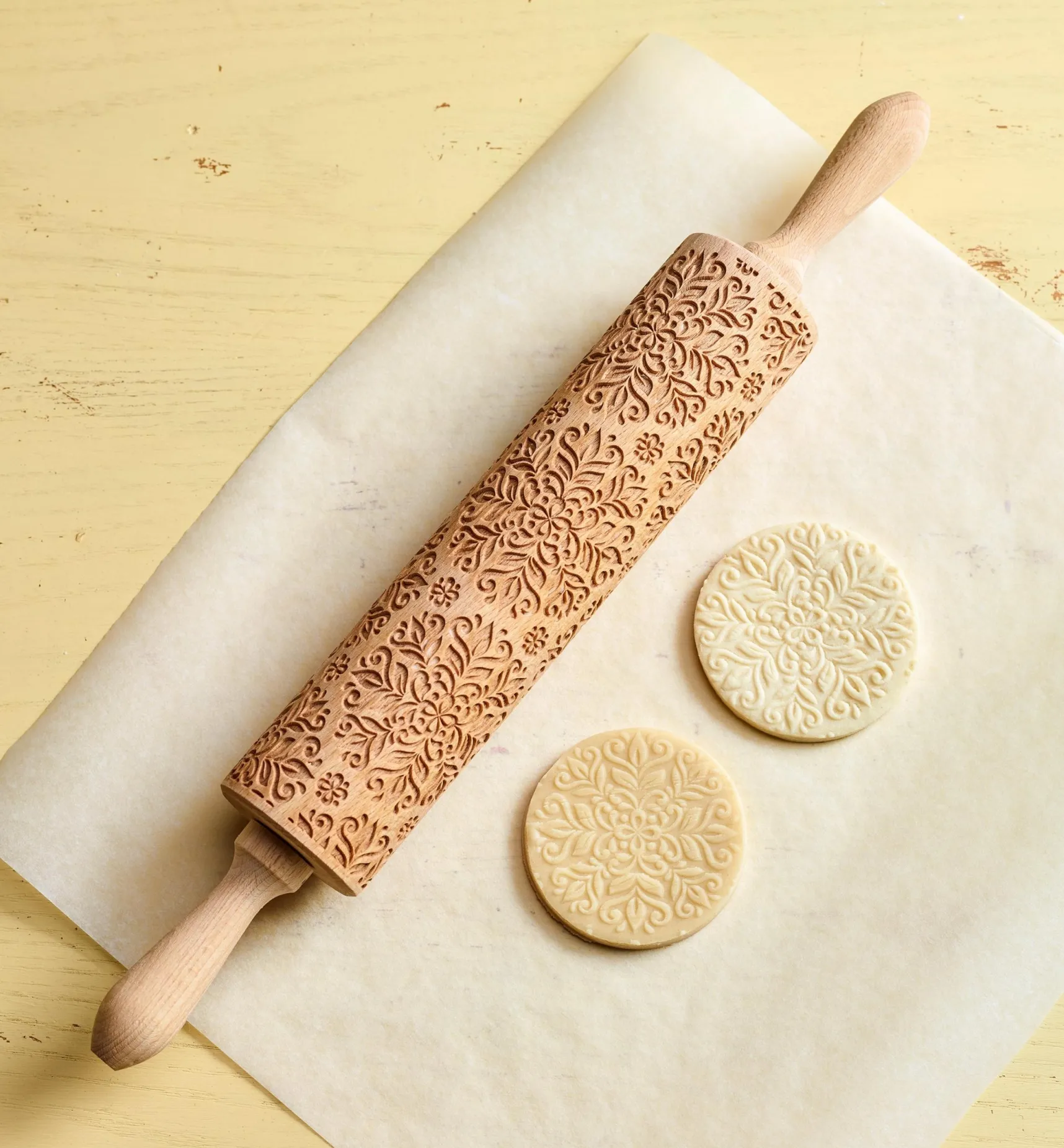 Outlet Kaleidoscope Embossing Rolling Pin Bakeware