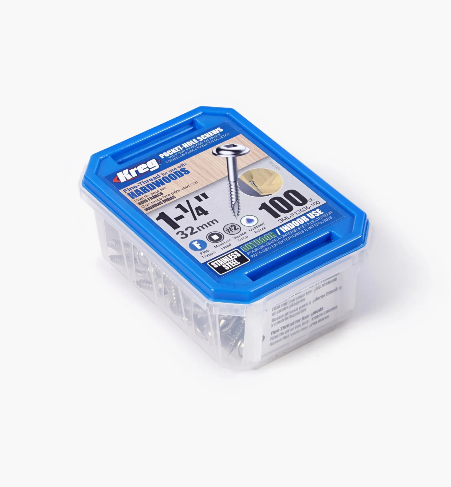 Kreg Stainless-Steel Exterior Pocket-Hole Screws Screws