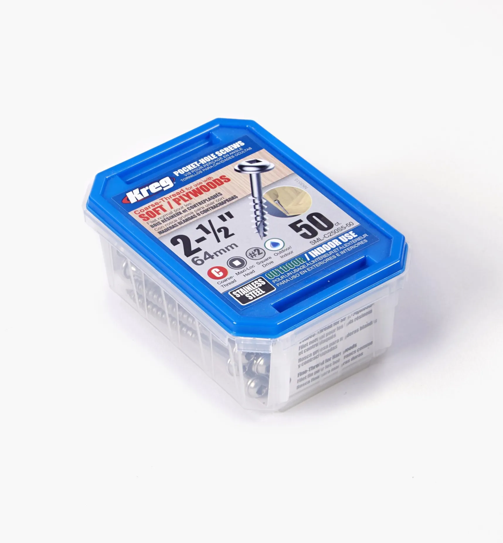 Kreg Stainless-Steel Exterior Pocket-Hole Screws Screws