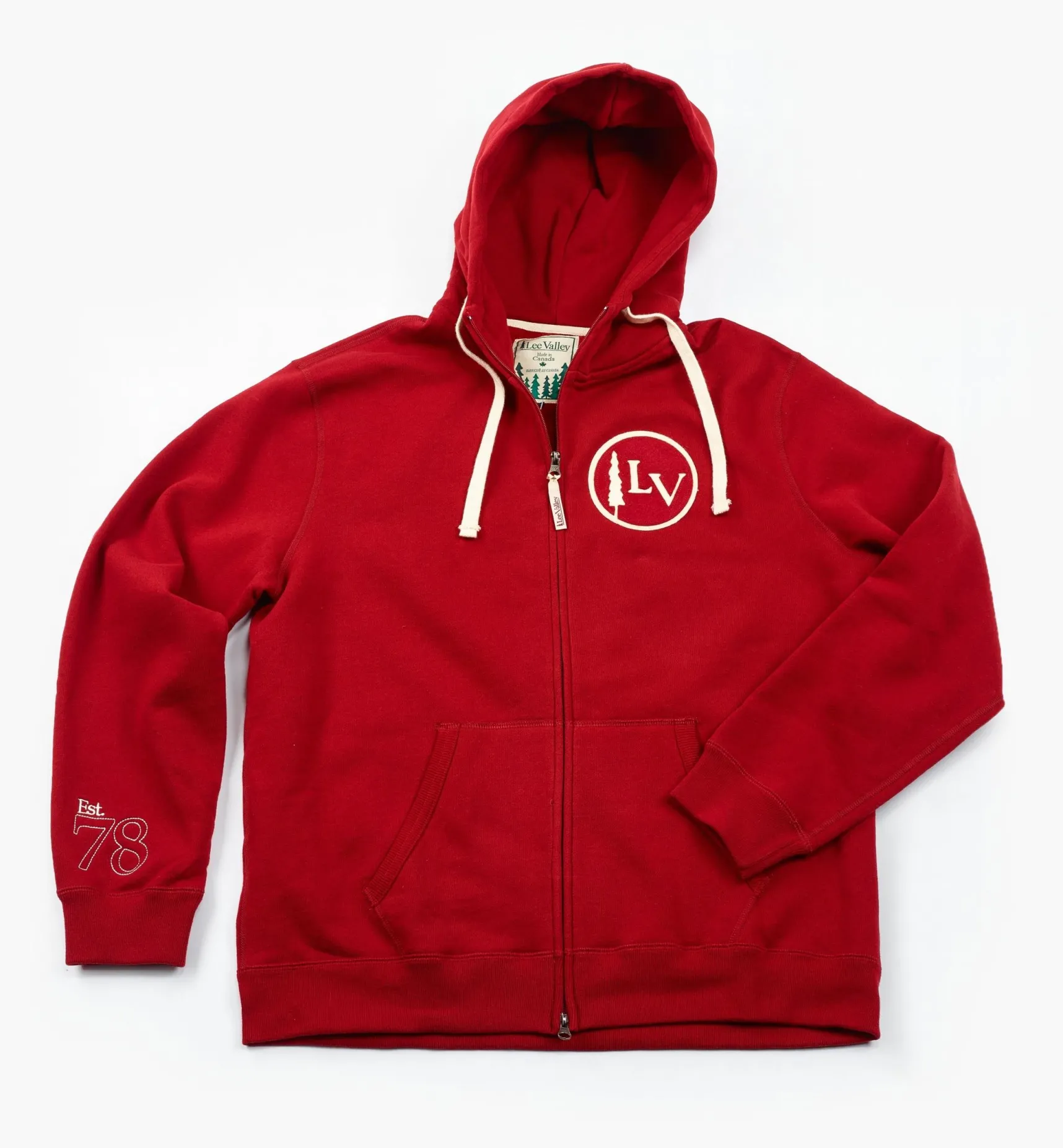 Zippered Hooded Sweatshirt Clothing