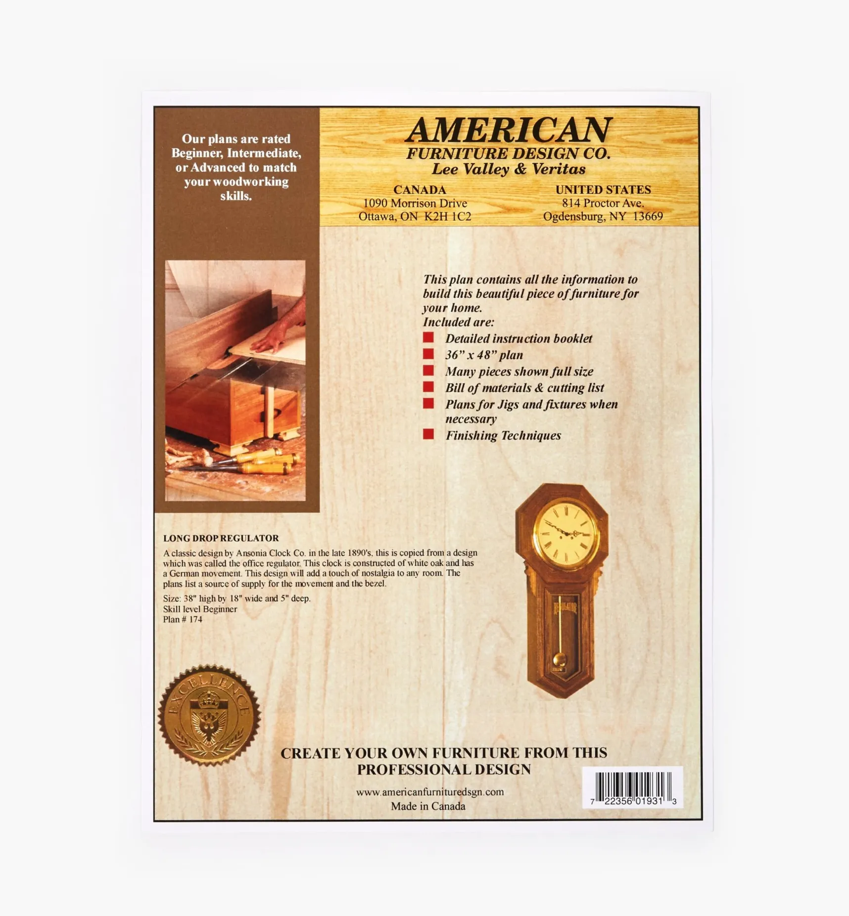 New Long Drop Regulator Clock Plan Plans