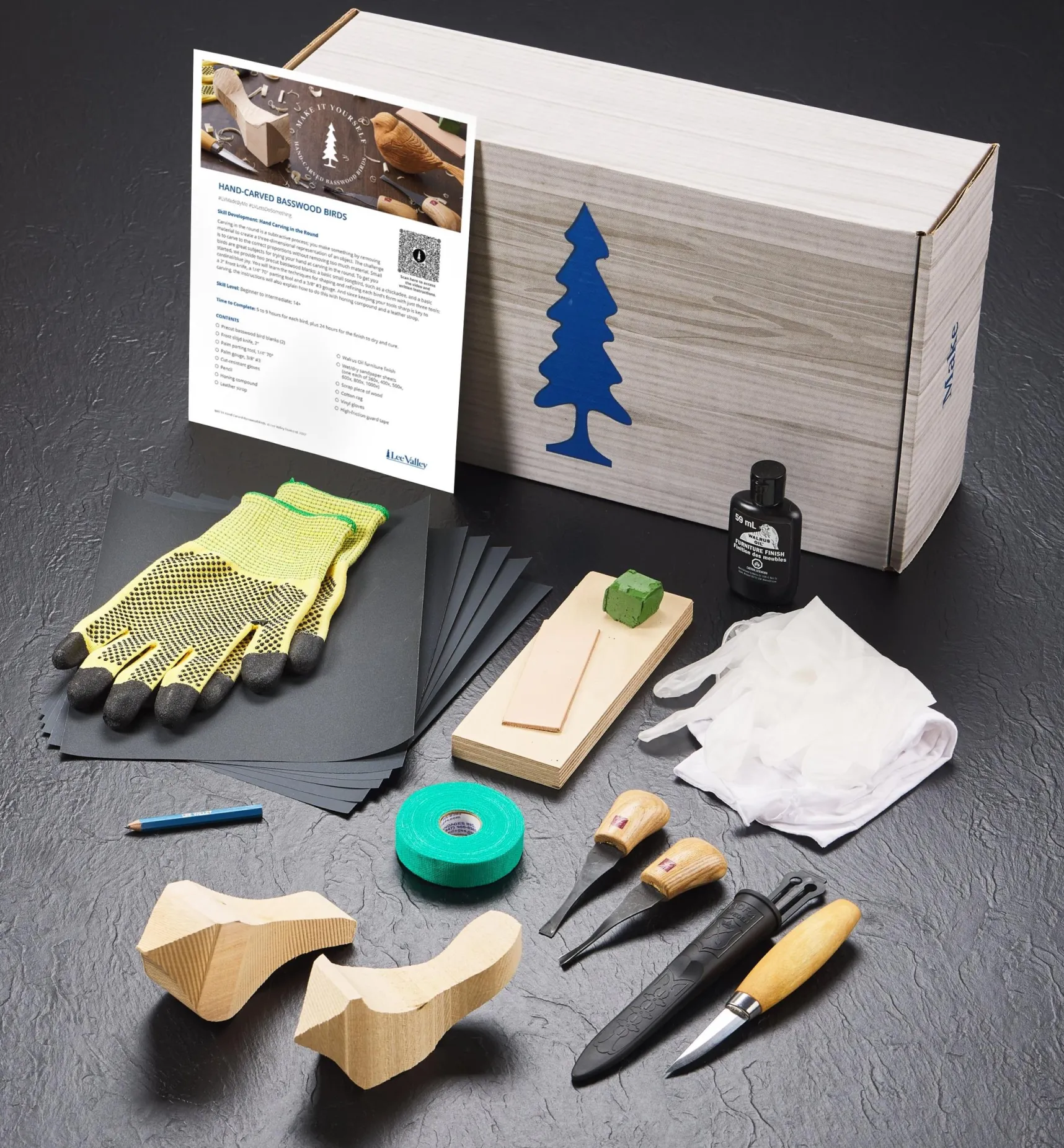 Clearance Make It Yourself Hand-Carved Basswood Birds Kit Supplies