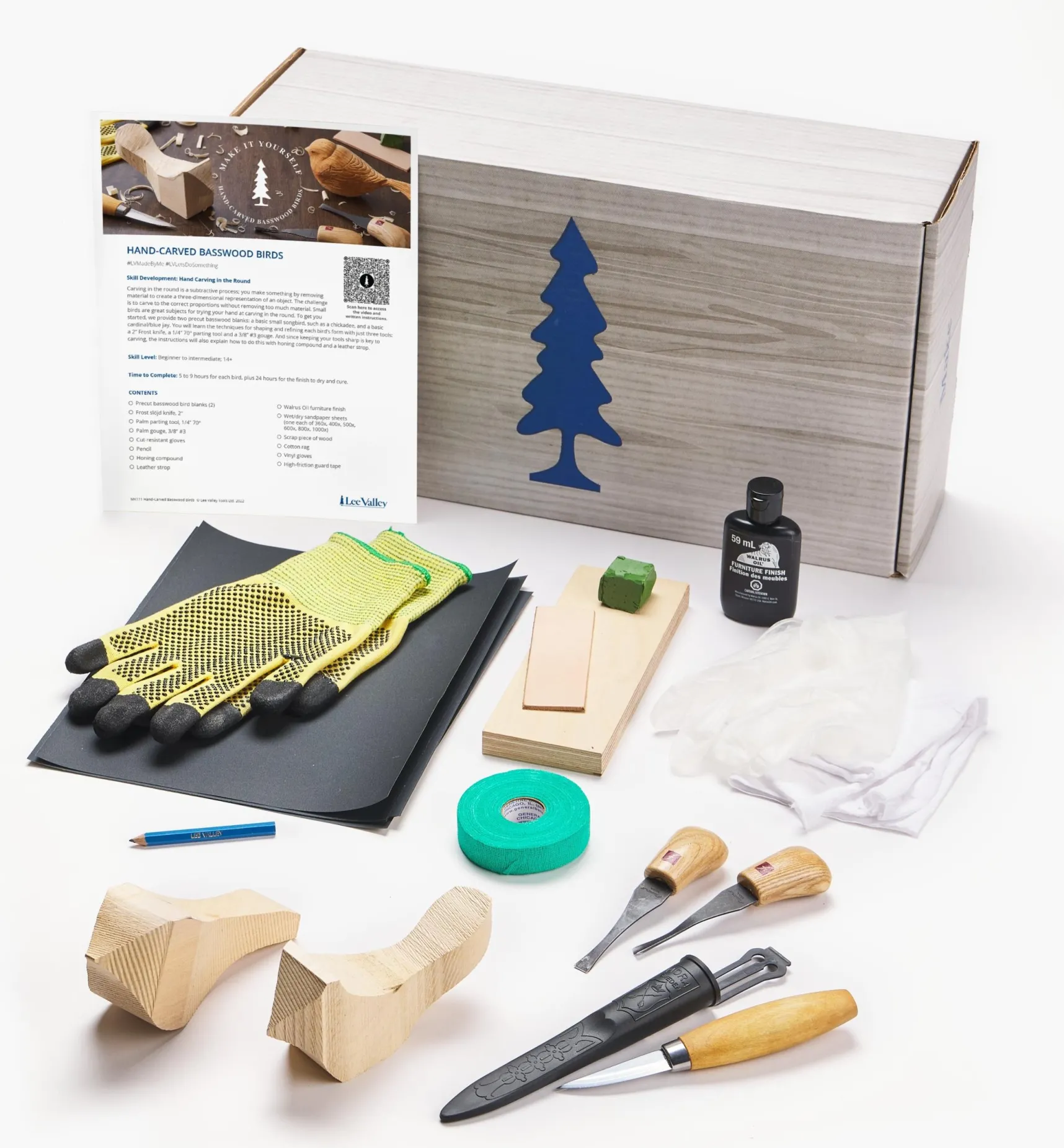 Clearance Make It Yourself Hand-Carved Basswood Birds Kit Supplies