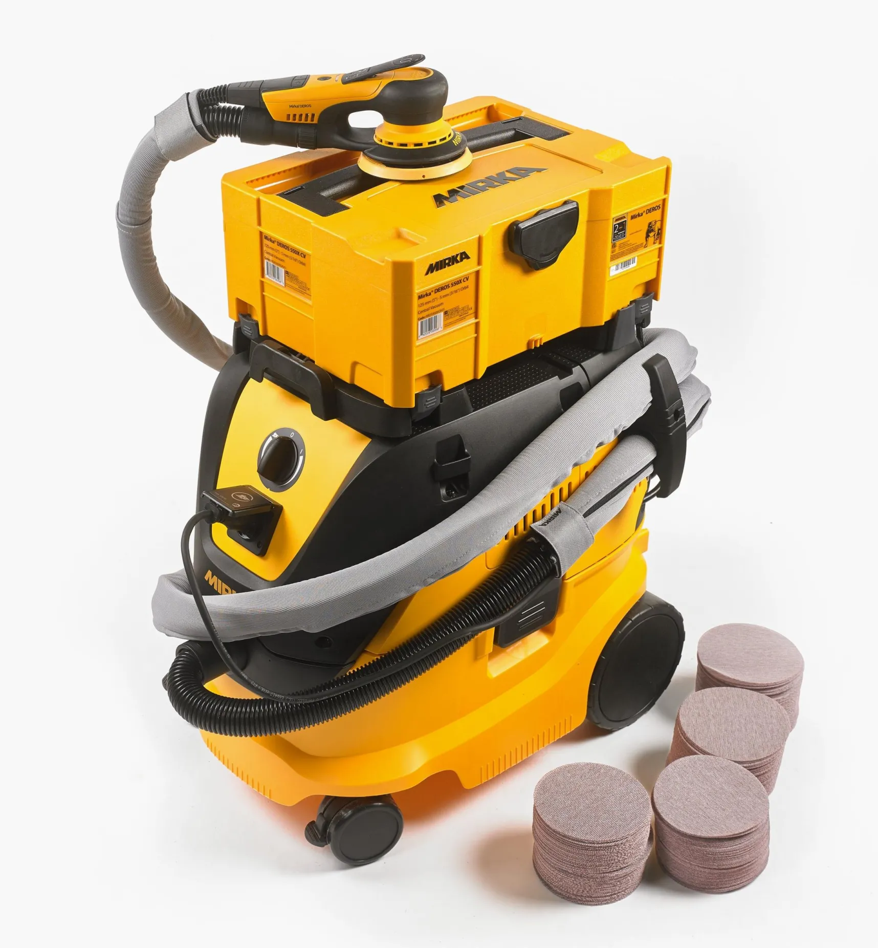 Clearance Mirka DEROS 5"/5mm Electric Sander & Dust Collector Kits Power Tools