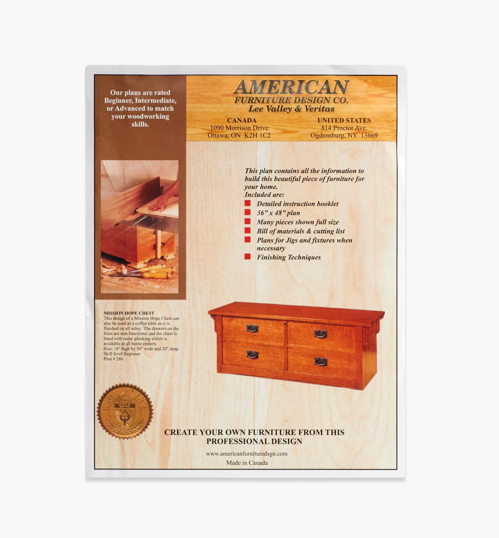 Clearance Mission Hope Chest Plan Plans