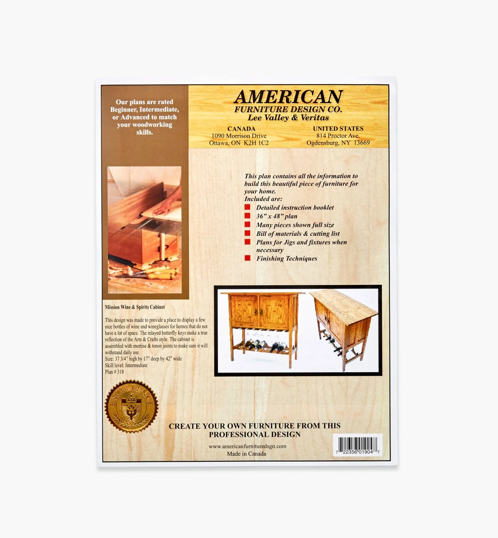 Clearance Mission Wine & Spirits Cabinet Plan Plans