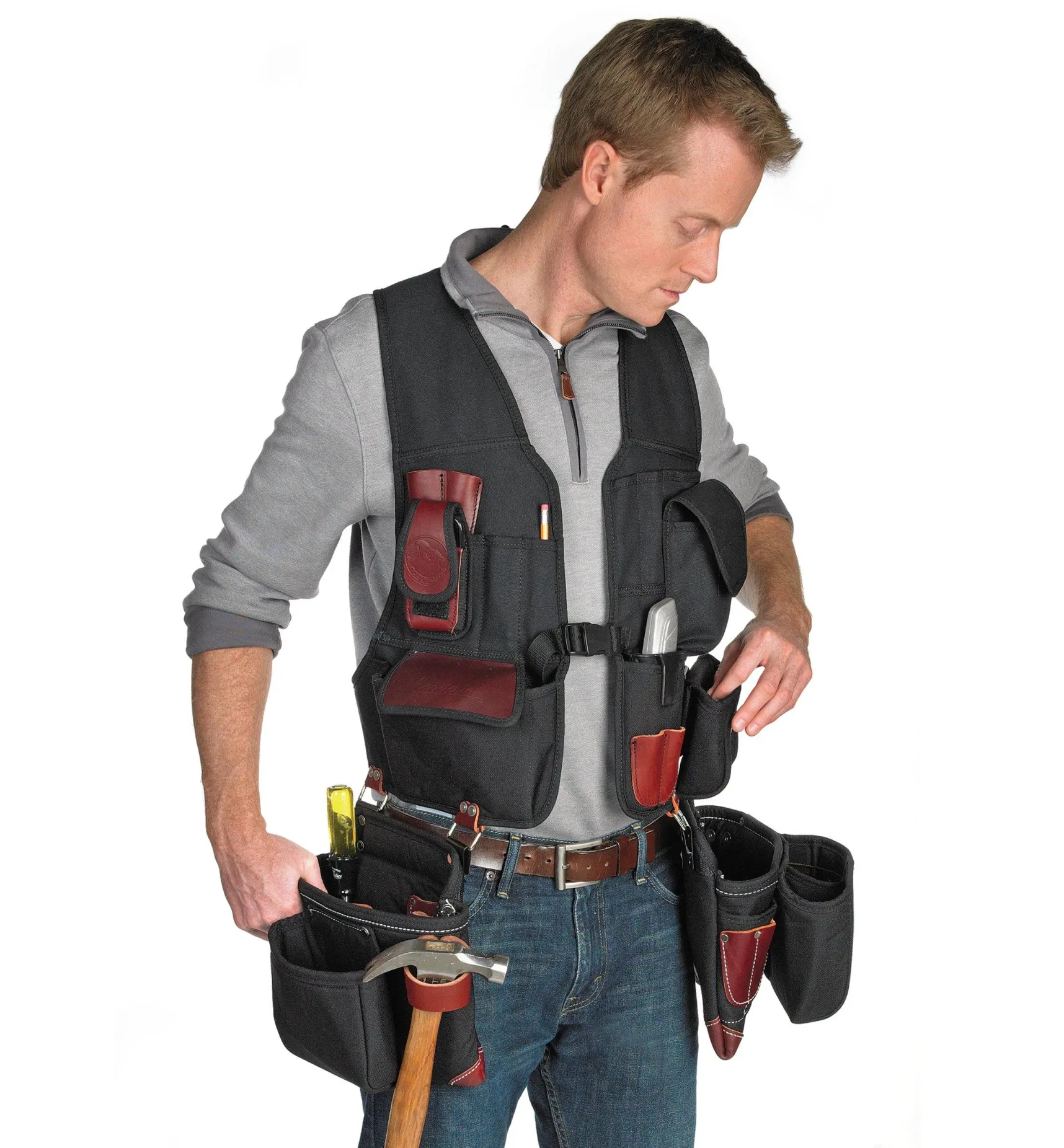 Best Occidental Leather Builder's Vest Safety Gear
