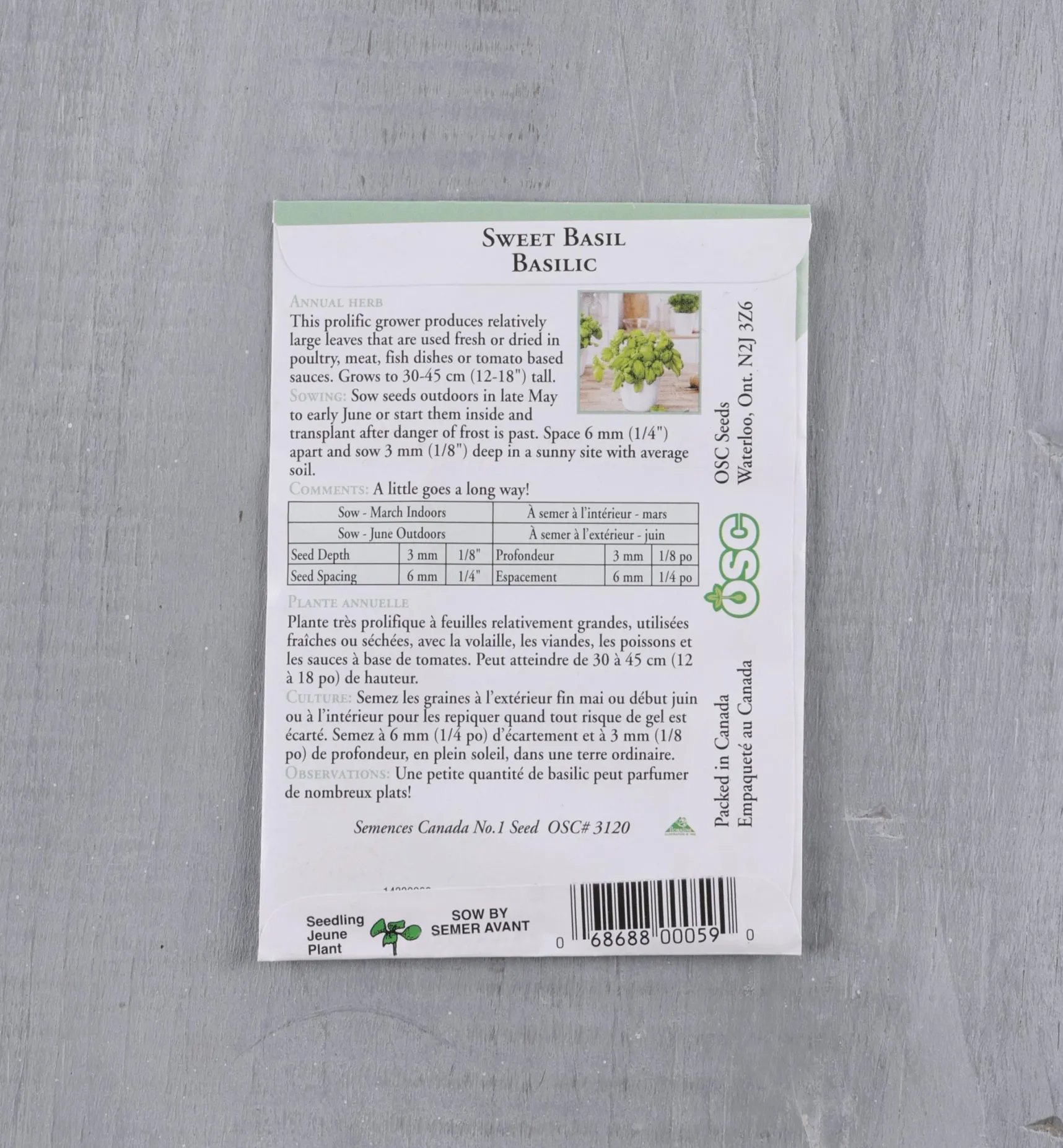 Discount OSC Herb Seed Packets Seed Starting