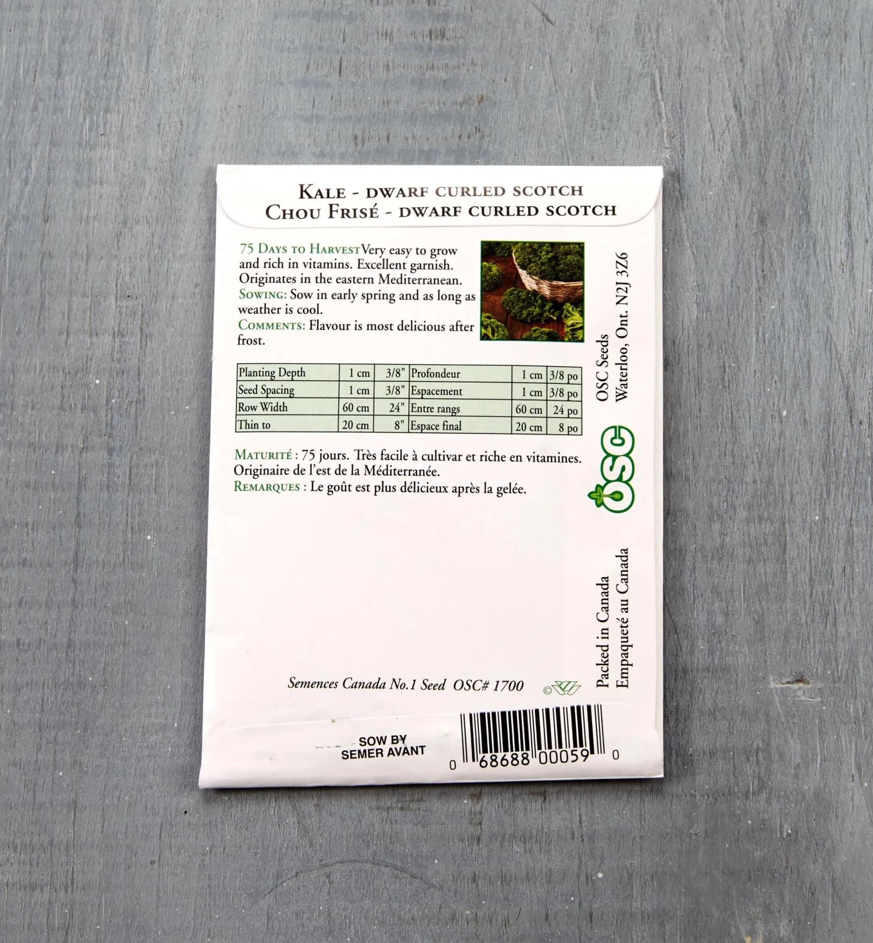 Outlet OSC Kale Seed Packet Seed Starting