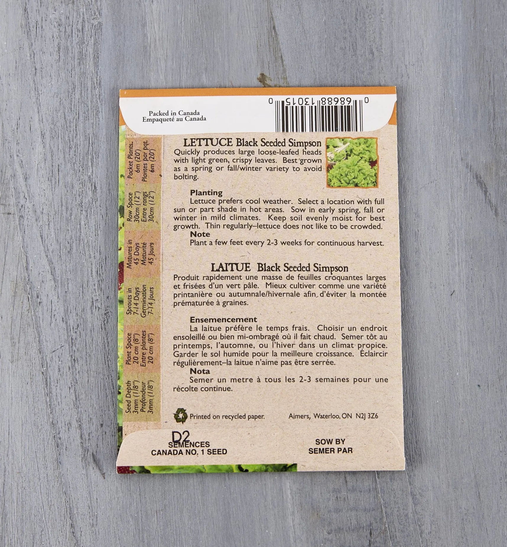 Hot OSC Organic Vegetable Seed Packets Seed Starting