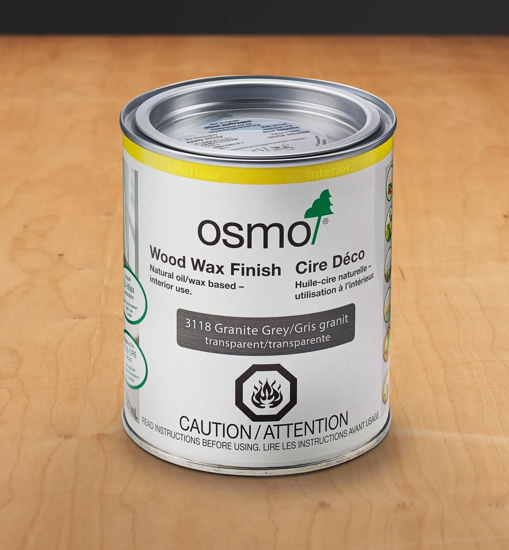 Osmo Granite Gray Wood Wax Finish Supplies