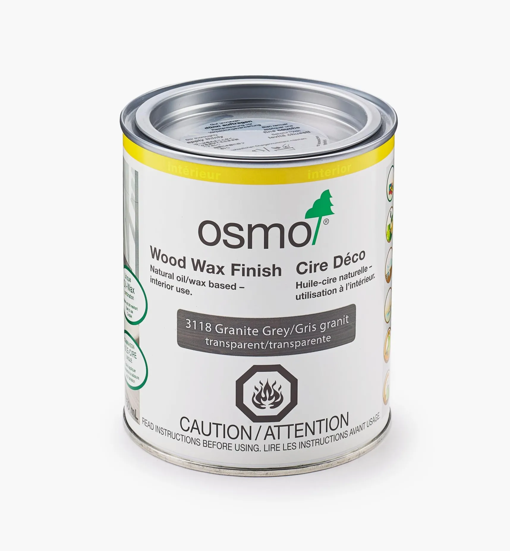 Osmo Granite Gray Wood Wax Finish Supplies